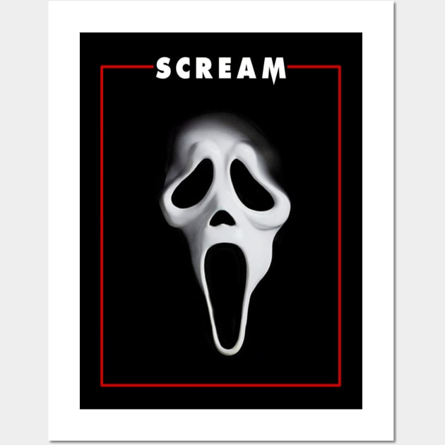 Scream mask Wall Art by Zerowear